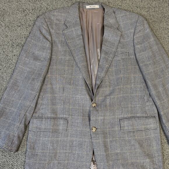 Vintage Marshall Fields Silk Wool Linen Sports Coat Blazer US Men's 44T - Picture 2 of 7